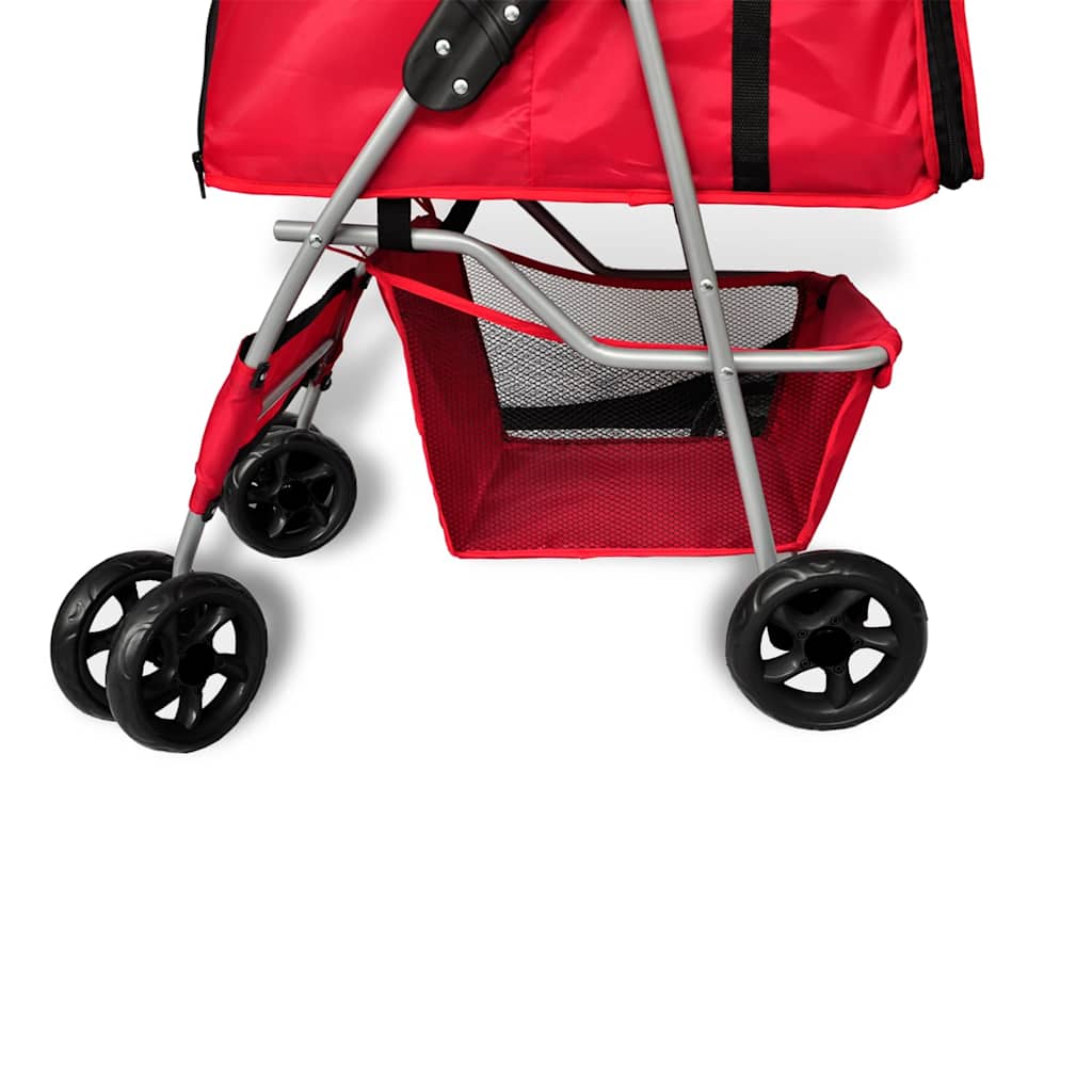 vidaXL Pet Stroller Red