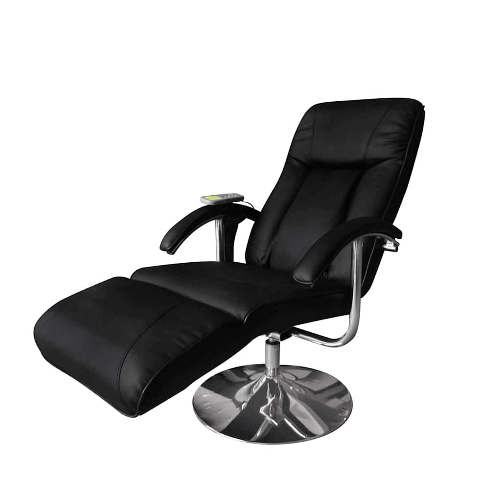 vidaXL Massage Chair Artificial Leather Black