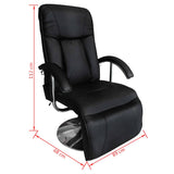 vidaXL Massage Chair Artificial Leather Black