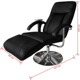 vidaXL Massage Chair Artificial Leather Black