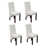 vidaXL Eetkamerstoelen 4 st kunstleer wit