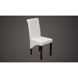 vidaXL Eetkamerstoelen 4 st kunstleer wit