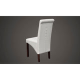 vidaXL Eetkamerstoelen 4 st kunstleer wit