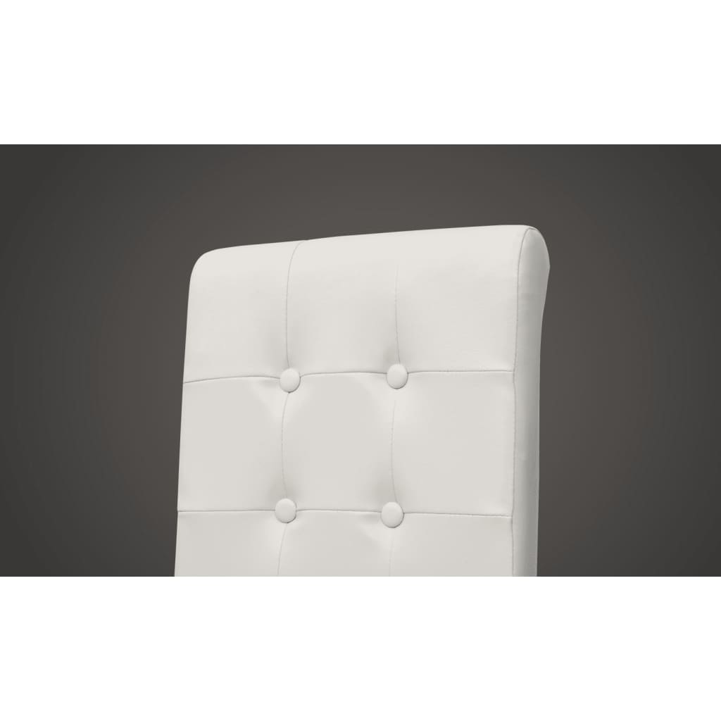 vidaXL Eetkamerstoelen 4 st kunstleer wit