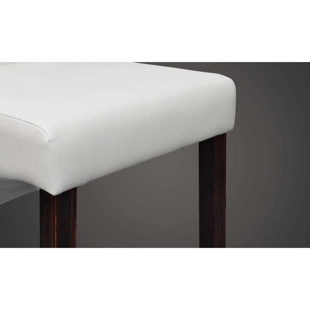 vidaXL Eetkamerstoelen 4 st kunstleer wit