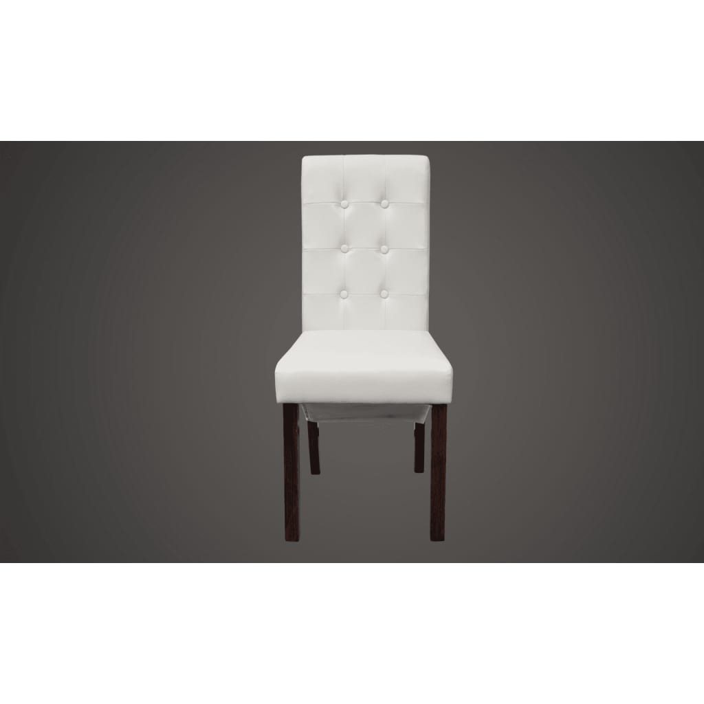 vidaXL Eetkamerstoelen 4 st kunstleer wit