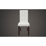 vidaXL Eetkamerstoelen 4 st kunstleer wit