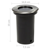 vidaXL Round Outdoor Ground Lights 12 pcs