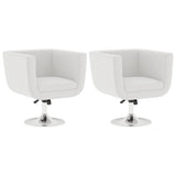 vidaXL Bar Stools 2 pcs artificial leather white