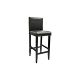 vidaXL Bar Stools 2 pcs artificial leather black