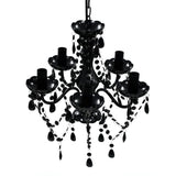 vidaXL Chandelier Crystal Black