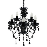 vidaXL Chandelier Crystal Black