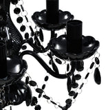 vidaXL Chandelier Crystal Black