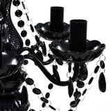vidaXL Chandelier Crystal Black