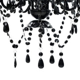 vidaXL Chandelier Crystal Black