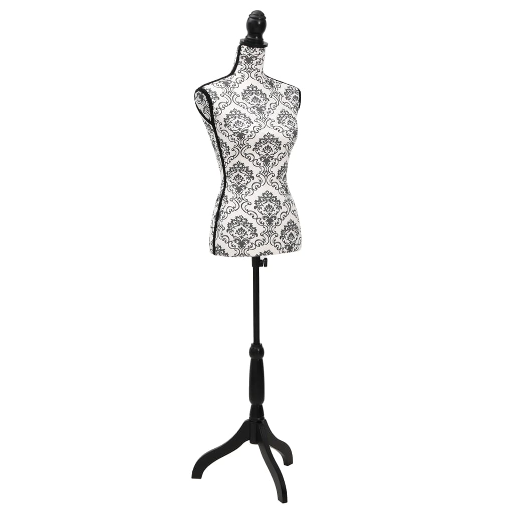 vidaXL Mannequin Torso Female Black White