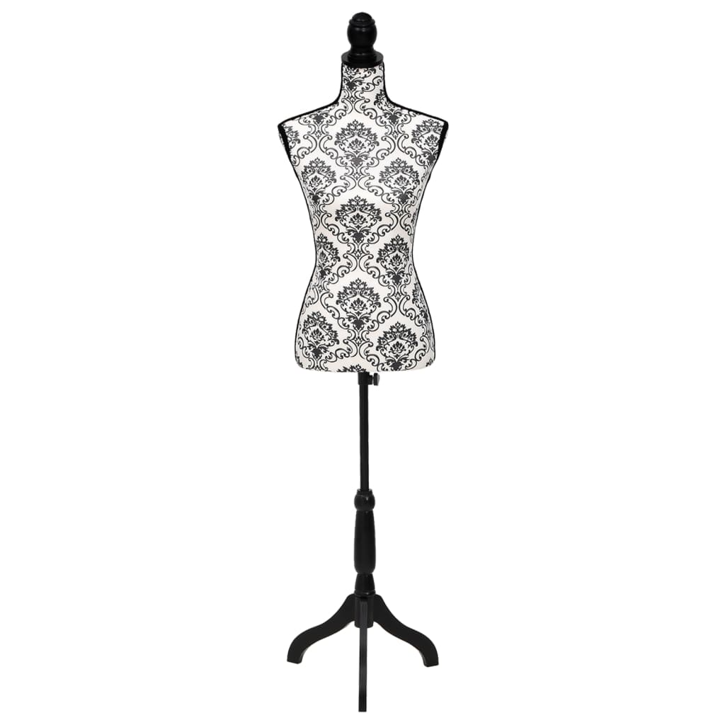vidaXL Mannequin Torso Female Black White