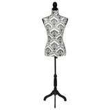 vidaXL Mannequin Torso Female Black White