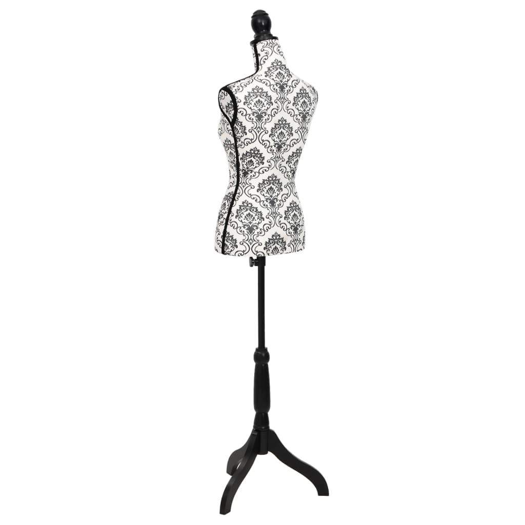 vidaXL Mannequin Torso Female Black White