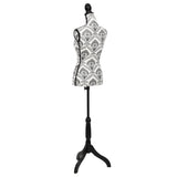 vidaXL Mannequin Torso Female Black White