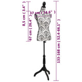 vidaXL Mannequin Torso Female Black White