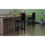 vidaXL Bar Stools 4 pcs Faux Leather Black
