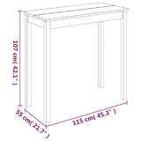 vidaXL Bar Table 115x55x107 cm MDF Black