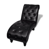 vidaXL Chaise longue kunstleer bruin