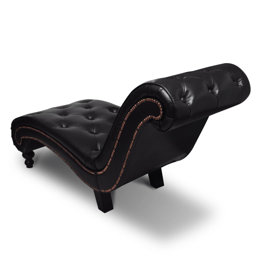 vidaXL Chaise longue kunstleer bruin