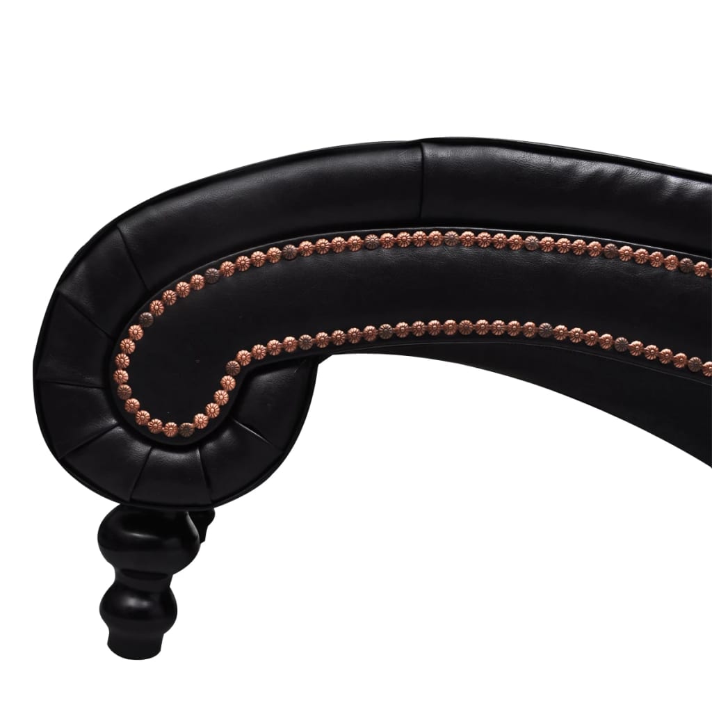 vidaXL Chaise longue kunstleer bruin