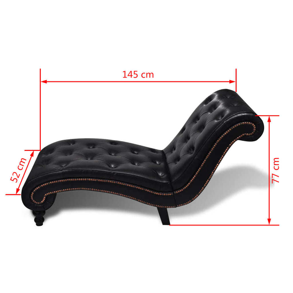 vidaXL Chaise longue kunstleer bruin