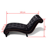 vidaXL Chaise longue kunstleer bruin