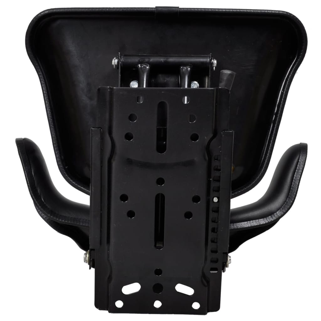 vidaXL Tractor Seat with Suspension Black