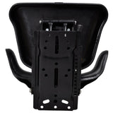 vidaXL Tractor Seat with Suspension Black