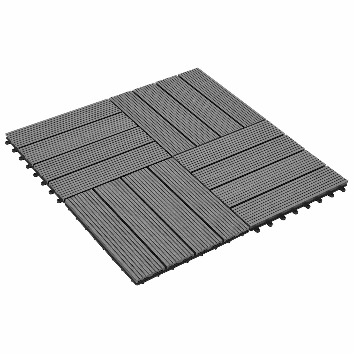 vidaXL Decking Tiles 11 pcs Brown 30 x 30 cm WPC