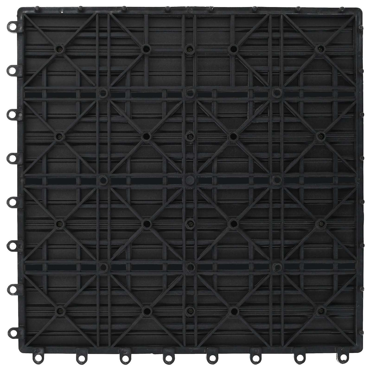 vidaXL Decking Tiles 11 pcs Brown 30 x 30 cm WPC