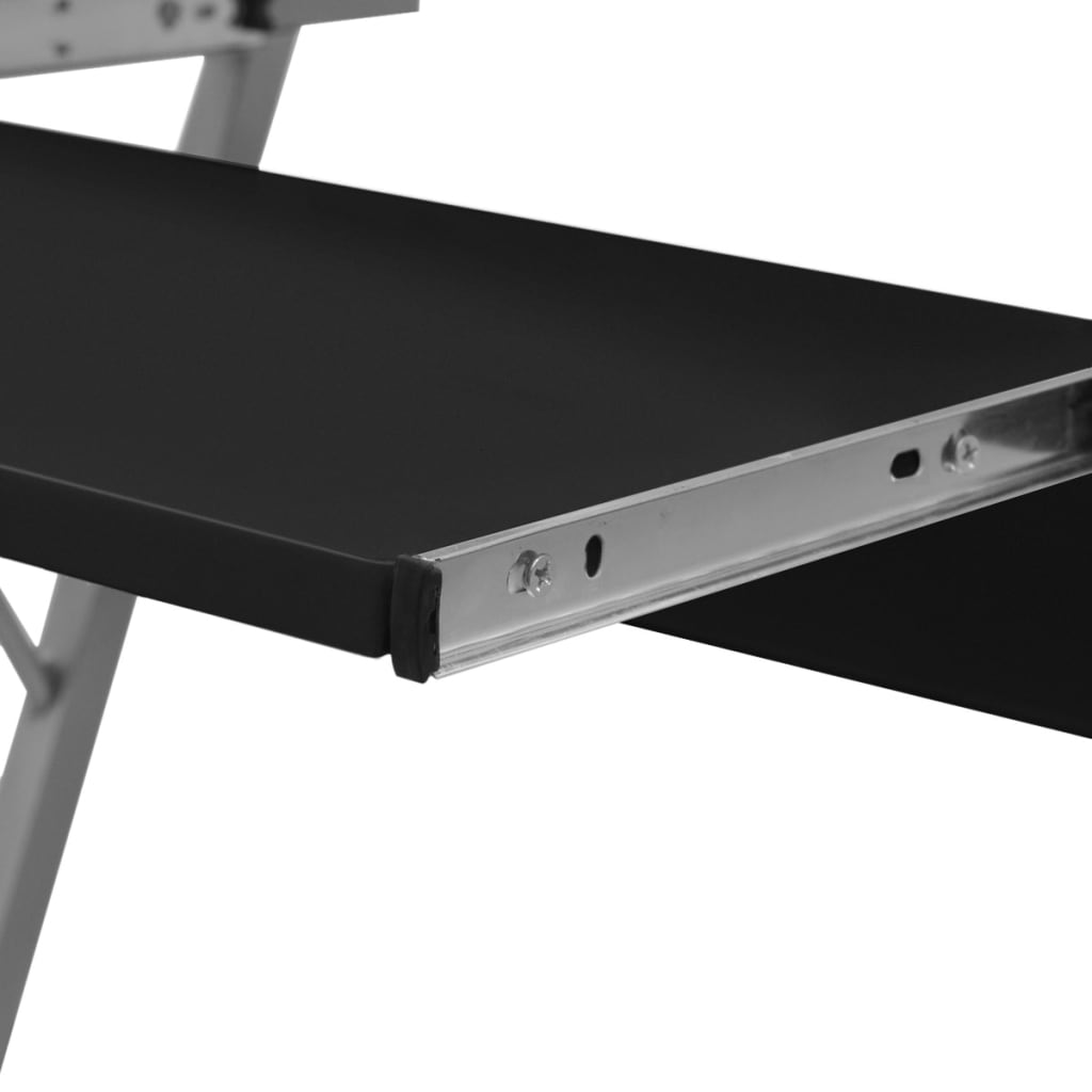 vidaXL Studenten computerbureau 60 x 40 x 74 cm (zwart)