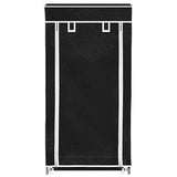 vidaXL Schoenenkast met hoes 58x28x106 stof zwart