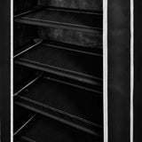 vidaXL Schoenenkast met hoes 58x28x106 stof zwart