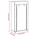 vidaXL Schoenenkast met hoes 58x28x106 stof zwart