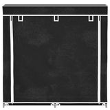 vidaXL Schoenenkast met hoes 115x28x110 stof zwart