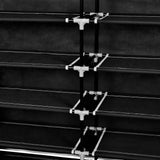 vidaXL Schoenenkast met hoes 115x28x110 stof zwart