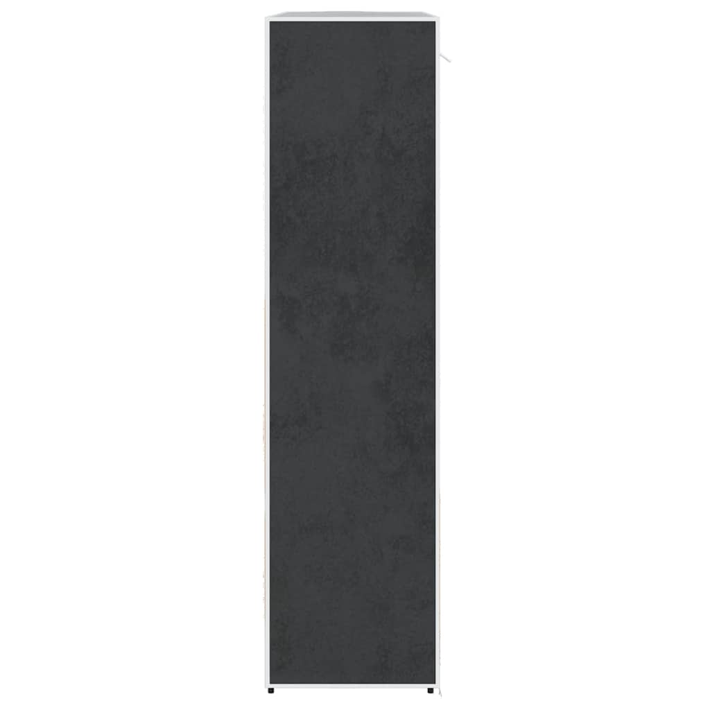 vidaXL Kledingkast met vakken en stangen 45x150x176 cm stof zwart