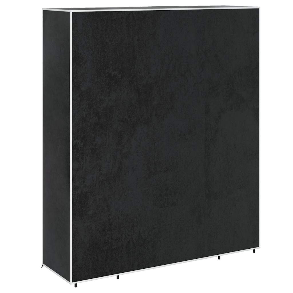 vidaXL Kledingkast met vakken en stangen 45x150x176 cm stof zwart