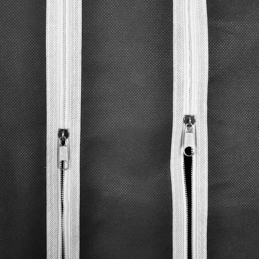 vidaXL Kledingkast met vakken en stangen 45x150x176 cm stof zwart