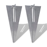 vidaXL Support Post Spikes 2 pcs Steel