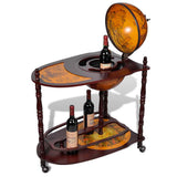 vidaXL Freestanding Globe Bar Eucalyptus Wood
