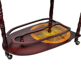 vidaXL Freestanding Globe Bar Eucalyptus Wood