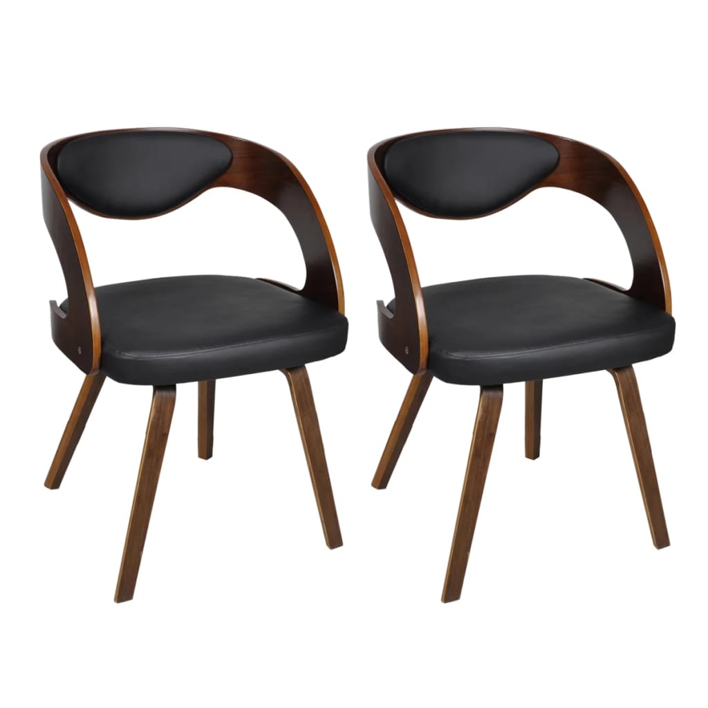 vidaXL Dining Chairs 2 pcs Faux Leather Brown