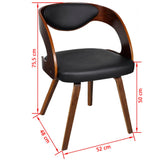 vidaXL Dining Chairs 2 pcs Faux Leather Brown